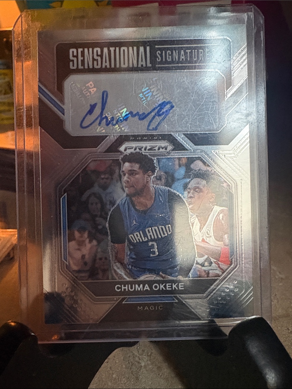 Chuma Okeke 2023 Sensational Signatures Prizm Autograph - Blue Silver